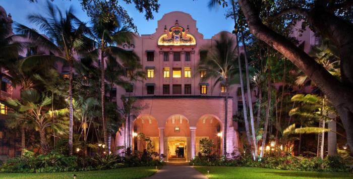 Hawaiian royal collection resort luxury hotels honolulu hotel hawaii historic back top exterior